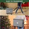 Rolling Ornament Storage Box, Holiday Ornament Organizer with 3 Individual Removable Trays, Large Capacity Christmas Ornament Box with Tow Rope and Double Handles